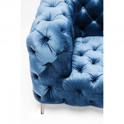 Sofa Look 2-Zits fluweel blauw Kare Design