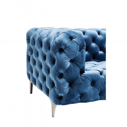 Sofa Look 2-Zits fluweel blauw Kare Design