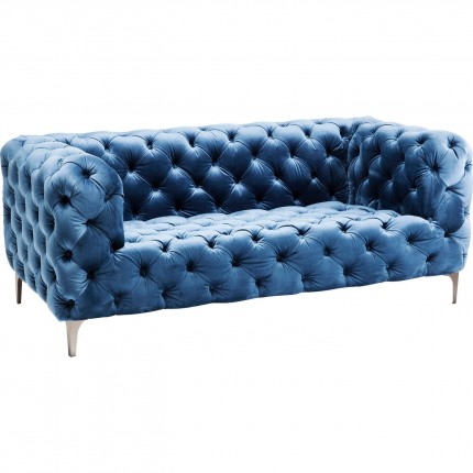 Sofa Look 2-Zits fluweel blauw Kare Design