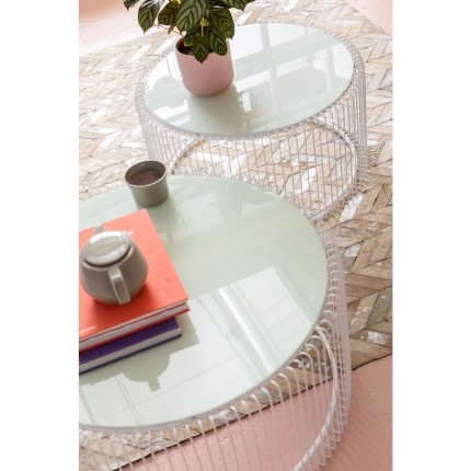 Coffee Table Wire White (2/Set) Kare Design