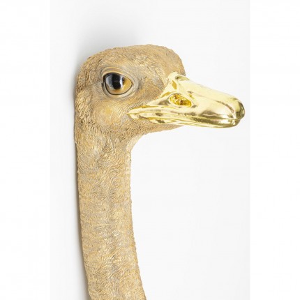 Wall Decoration Ostrich gold Kare Design