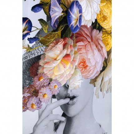 Ingelijste Foto Flower Lady Pastel 152x117cm Kare Design