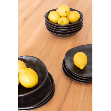 Plate Organic Black Ø26cm (4/Set) Kare Design