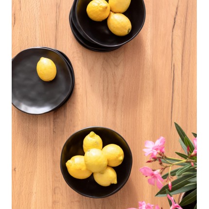 Plate Deep Organic Black Ø22cm (4/Set) Kare Design