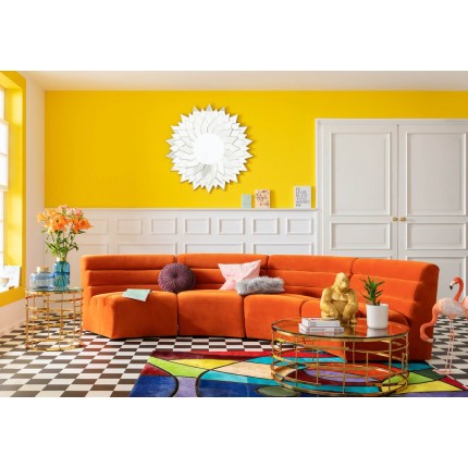 Sofa Element Wave fluweel orange Kare Design