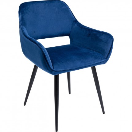 Stoel met armleuningen San Francisco blauw Kare Design