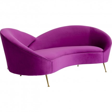 Sofa Night Fever 3-Zits fluweel paars Kare Design