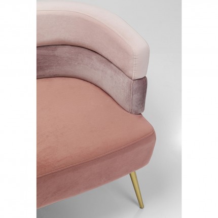 Sofa Sandwich 2-Zits fluweel roze Kare Design