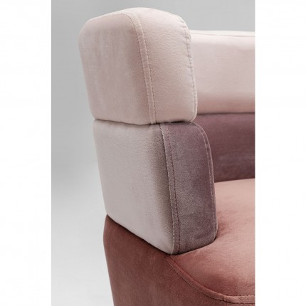 Sofa Sandwich 2-Zits fluweel roze Kare Design