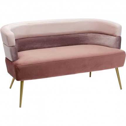 Sofa Sandwich 2-Zits fluweel roze Kare Design