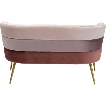 Sofa Sandwich 2-Zits fluweel roze Kare Design