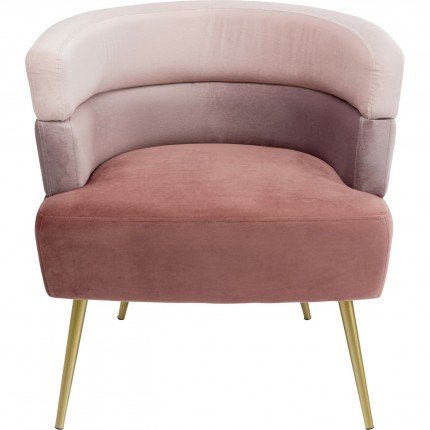 Fauteuil Sandwich fluweel roze Kare Design