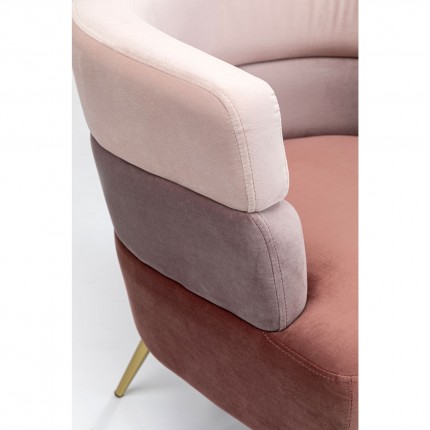 Fauteuil Sandwich fluweel roze Kare Design