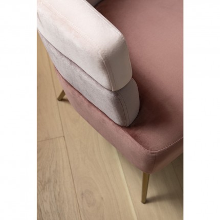 Fauteuil Sandwich fluweel roze Kare Design