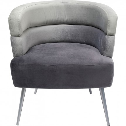 Fauteuil Sandwich fluweel grijs Kare Design