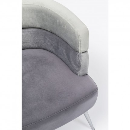 Fauteuil Sandwich fluweel grijs Kare Design