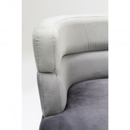 Fauteuil Sandwich fluweel grijs Kare Design