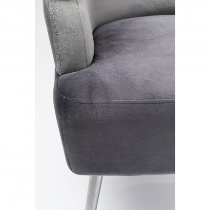 Fauteuil Sandwich fluweel grijs Kare Design