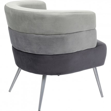 Fauteuil Sandwich fluweel grijs Kare Design