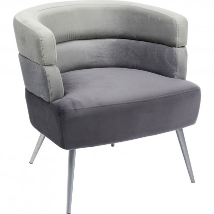 Fauteuil Sandwich fluweel grijs Kare Design