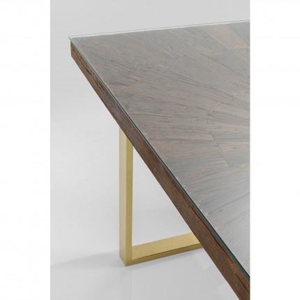 Eettafel Conley 180x90cm goud Kare Design