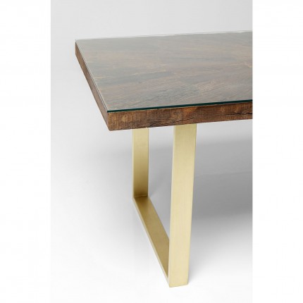 Eettafel Conley 180x90cm goud Kare Design