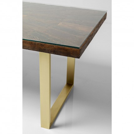 Eettafel Conley 180x90cm goud Kare Design