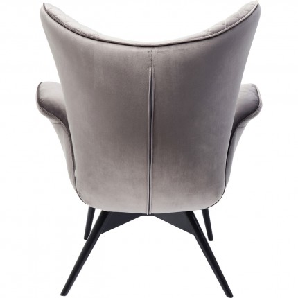 Fauteuil Tudor fluweel grijs Kare Design