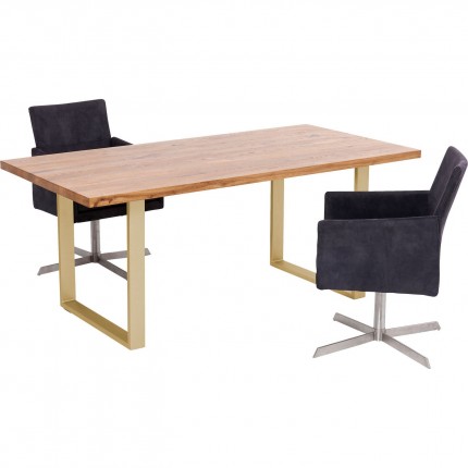 Table Jackie 160x80cm oak brass Kare Design