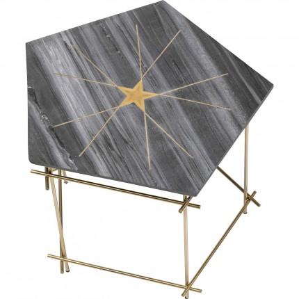 Side Table Mystic Pentagon 52cm grey Kare Design