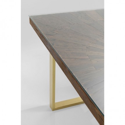 Eettafel Conley 160x80cm brass Kare Design