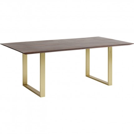 Eettafel Symphony Walnoot Messing 180x90cm Kare Design