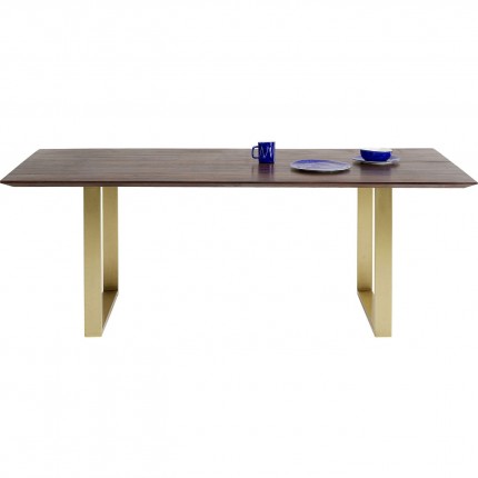 Eettafel Symphony Walnoot Messing 180x90cm Kare Design