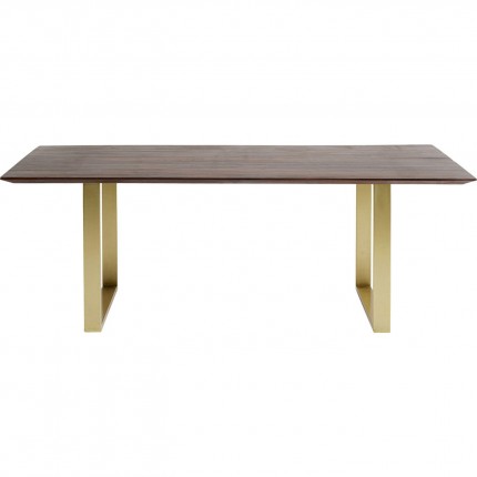 Eettafel Symphony Walnoot Messing 180x90cm Kare Design