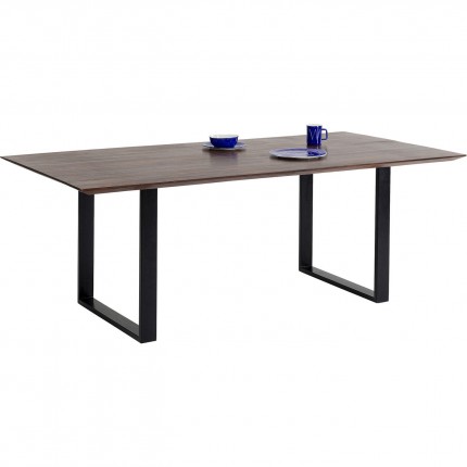 Eettafel Symphony 180x90cm walnoot zwart Kare Design