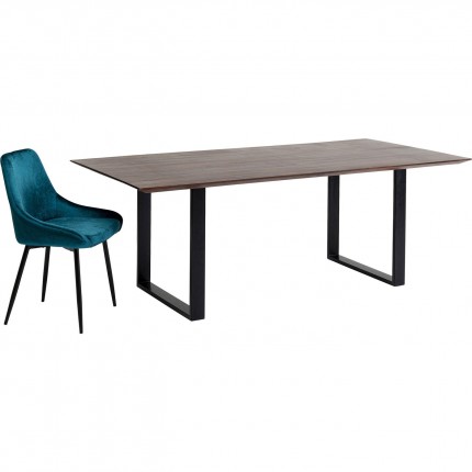 Eettafel Symphony Walnoot Zwart 180x90cm Kare Design