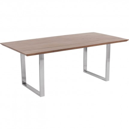 Eettafel Symphony Walnoot Chroom 200x100cm Kare Design