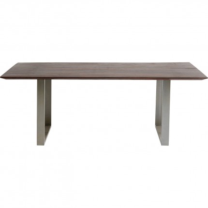 Eettafel Symphony Walnoot Chroom 200x100cm Kare Design