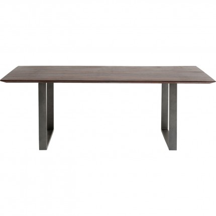 Eettafel Symphony Walnoot Ruw Staal 200x100cm Kare Design