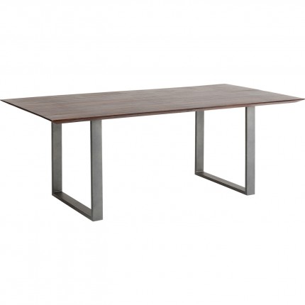 Eettafel Symphony Walnoot Ruw Staal 200x100cm Kare Design