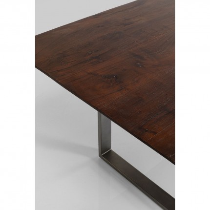 Eettafel Symphony Walnoot Ruw Staal 200x100cm Kare Design