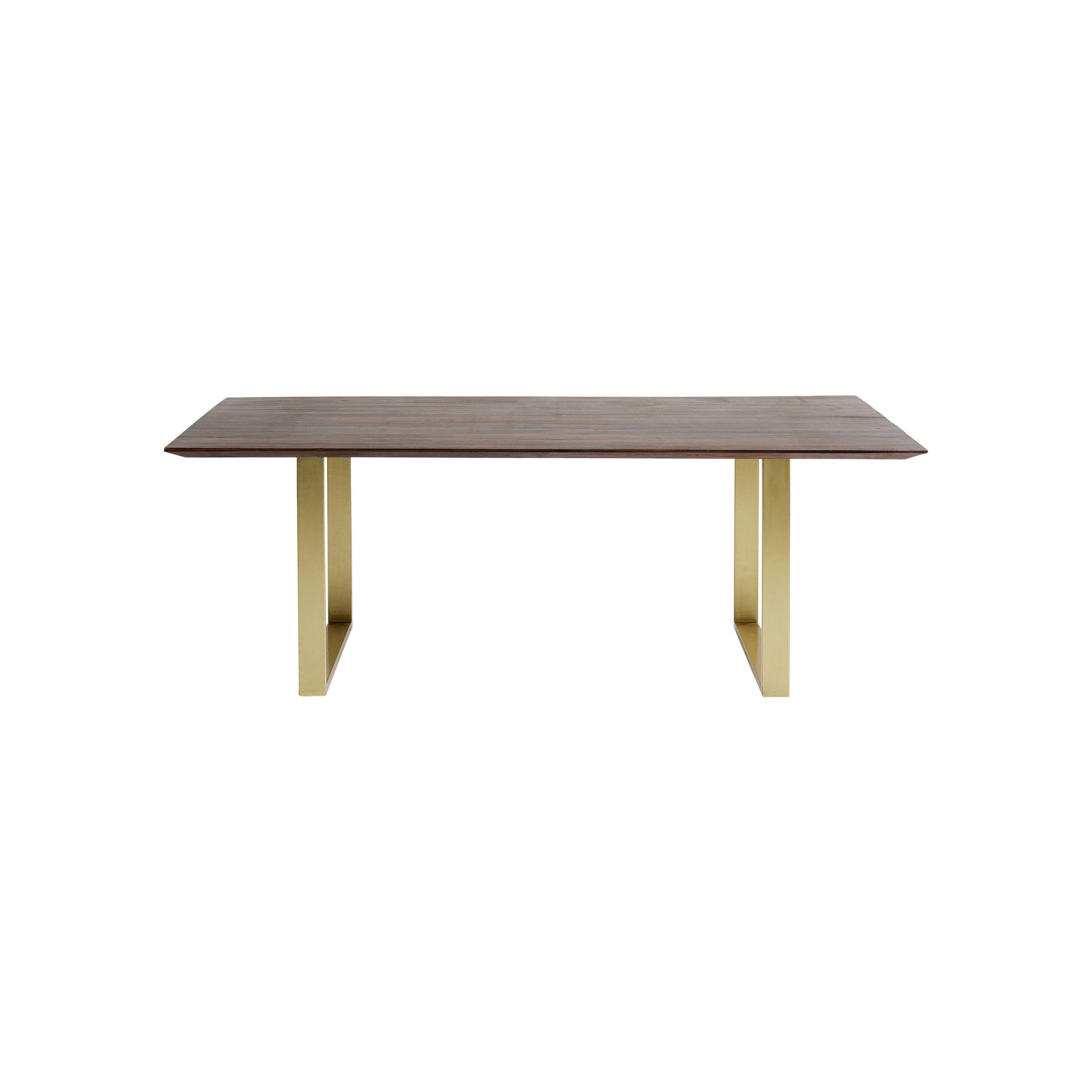 Table Symphony noyer laiton 200x100cm Kare Design