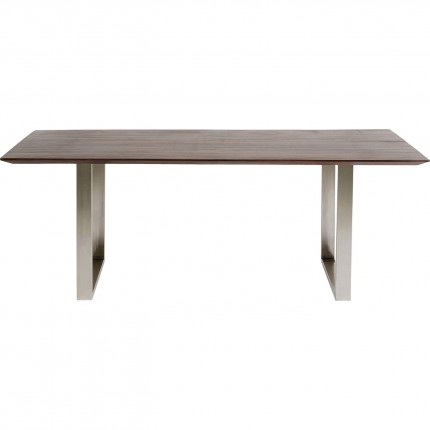 Eettafel Symphony Walnoot Chroom 160x80cm Kare Design