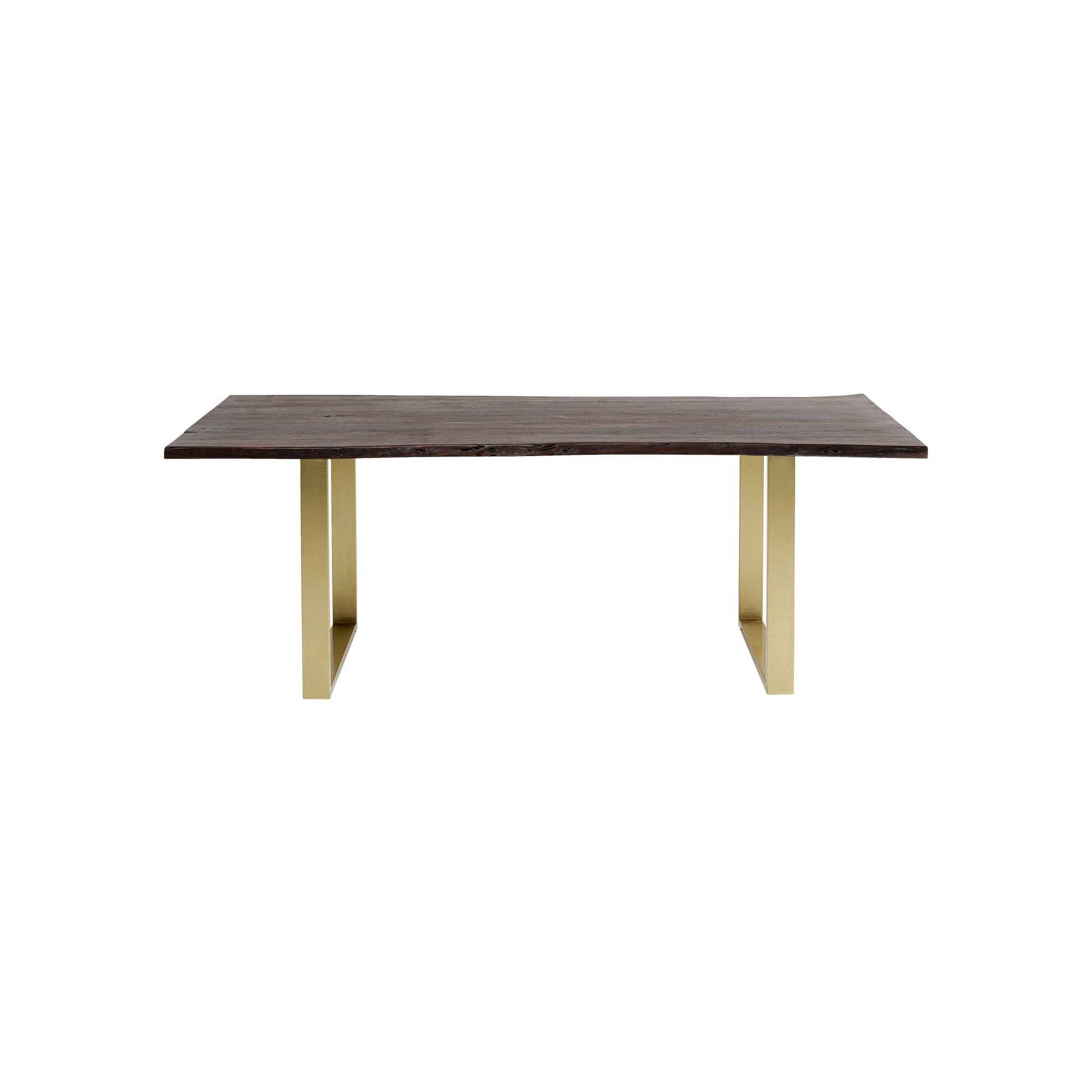 Table Harmony noyer laiton 180x90cm Kare Design