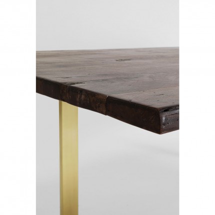 Eettafel Harmony 180x90cm walnoot goud Kare Design