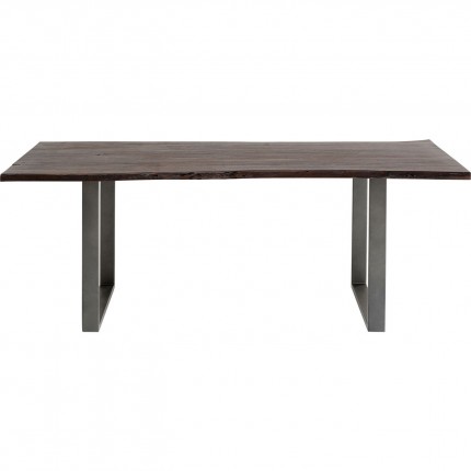 Eettafel Harmony 200x100cm walnoot staal Kare Design