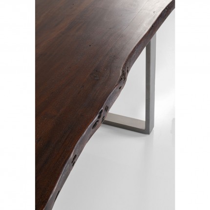 Eettafel Harmony Walnoot Ruw Staal 200x100cm Kare Design