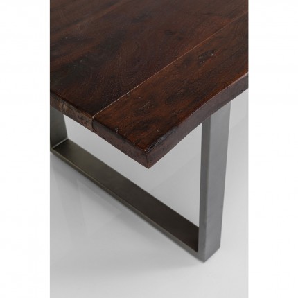 Eettafel Harmony Walnoot Ruw Staal 200x100cm Kare Design