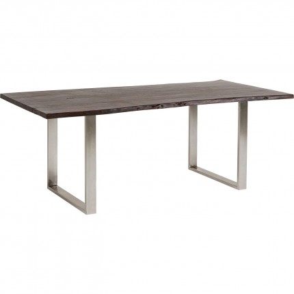 Eettafel Harmony 160x80cm walnoot chroom Kare Design