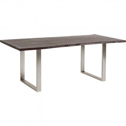 Eettafel Harmony 180x90cm walnoot chroom Kare Design